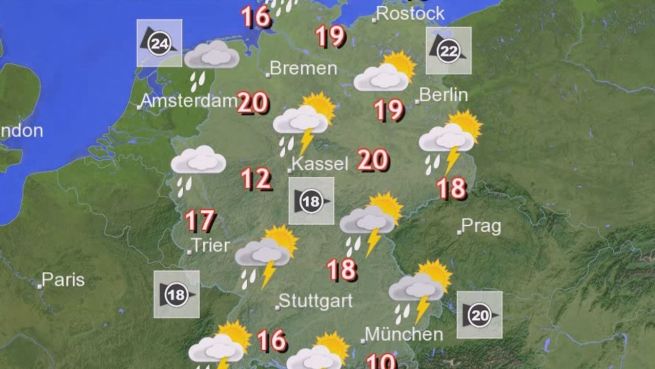 go to Das Wetter in Deutschland am 10. Januar 2016